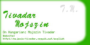 tivadar mojszin business card